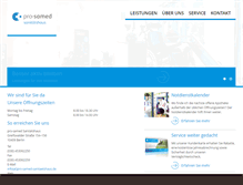 Tablet Screenshot of pro-samed-sanitaetshaus.de